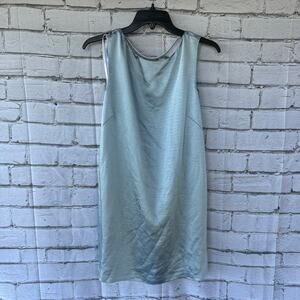 New with Tags Kenneth Cole Sleeveless Draped Open Back Shift Dress Sky Blue Sz 4